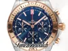 BLSF 42 mm chronomat UB0134101 Automatyczne A7750 Męskie zegarek Chronograph Blue Stick Markery Wybierz Bransoletę Dwucie Rose Gold Bransoletnie