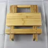 Camp Furniture Square Bamboo Folding Stool Fishing Easy To Carry Table Matching