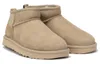 Stivali da neve caldi retrò moda donna personalizzati fatti a mano scarpe casual UG Classic Ultra Mini Boot 'Seme di senape' 1116109-MDSD