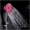 Other Faucets Showers Accs Led Shower Head Digital Temperature Control Sprayer 3 Spraying Mode Water Saving Filter Drop Delivery Dh6Hk