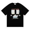여름 Rhude T 셔츠 남성 디자이너 TSHIRTS 캐주얼 맨 티 짧은 슬리브 톱 남자 힙합 옷 fg