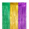 Party Decoration Mardi Gras Metallic Foil Fringe Curtain Supplies Shine