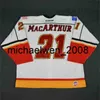 Weng New ECHL Adirondack Thunder 21 MacArthur 24 Ty Loney Uomo Donna Bambini 100% Ricamo Personalizzato Migliore qualità Maglie da hockey economiche Goalit Cut