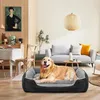 kennels pens ATUBAN Dog Beds for Large Dogs Washable Pet Bed Mattress Comfortable Warming Rectangle Bed for Medium and Large Dogs Cat Pets 231110