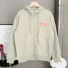 Mens Hoodies Spring Leisure Sports Cardigan Jacket Y3 Fluorescerande brev tryckt jacka