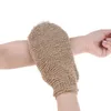 Peeling Exfoliating Shower Body Brush Jute Gloves Foaming Bath Handduk Torka Massage utan att be om hjälp