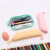 Large Capacity Silicone School Case Stationery Bag Student Pencil Storage Multifunctional Supplies
