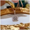 Pendanthalsband Womens Fashion Circle Pendant Luxury Jewelry 925 Sterling Sier Rose Gold Fill Fittling Eternity 5A Cubic Dhgarden Dh5gu