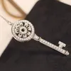 Womens Hollow Heart of Diamonds Full Bore Collar Joya Diseñador Collar Cabecillo de plata Rose Marca completa como regalo de Navidad Boda