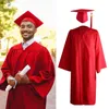 Party Hats Unisex Adult Graduation Gown Choir Robes Cap Clothing Set for High School and Bachelor Graduate Collage Student Uniform 230411