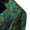 Мужские костюмы Дизайнерский мужской зеленый золотой Пейсли Шелковый пиджак с галстуком-бабочкой Slim Fit Мужской пиджак Пальто Свадебное платье Barry.Wang