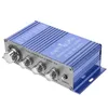 フリーシッピング12V HY-2002 HI-FI MINI FM AUTO CAR STEREO AMPLIFIER 2チャンネルオーディオCD DVD MP3スピーカー入力オートオートバイホームXQPHH