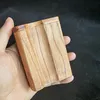 Accesorios de piragua de madera cuadrada a rayas con aleación de zinc Gancho de limpieza de metal One Hitter Pipas para fumar tabaco portátil