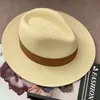 Beanieskull Caps Panama Straw Hat Unisex Top Fedora Big Head Riscference Sun Shade UV Protection AllMatch Fashion調整可能な呼吸式231110