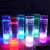 Cups schotels 400 ml LED Wine Cup Bar Colorf Luminous Plastic Sap Drink Cool KTV Party Water Bier Flash Drop Delivery Home Garden DH3J0