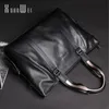 Aktentaschen Herrenhandtasche Computertasche High-End-Leder-Schulter-Kurier-Aktentasche Business Genuine