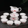 Preference Chinese Kung Fu Tea Set Drinkware Purple Clay ceramic Binglie include Tea pot Cup Tureen Infuser Tea Tray3060