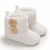 Bottes blanches pour hommes et femmes, bottes pré-étagées à semelles souples et chaudes de 0 à 18 mois