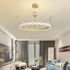 Chandeliers Crystal Crown Boys Garotas Bedroom penduradas Modern Romântico Quarto Quente Criança Decoração Princesa Candelador