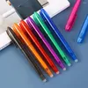 0.5mm Unique Drawing Pen Semi-transparent Quick Drying Plastic Students Erasable Gel Write