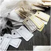 Business Signs 100Pcs/Lot Kraft Paper Tags Label Lage Note Addstring Diy Blank Price Hang Tag Gift Sier Gold Colors Drop Del Dhogo