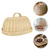 Dinnerware Sets Platter Rattan Cover Camping Canopy Tent Serving Tray Dome Kitchen Accessory Covered