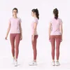 Summer Yoga Short Sleeve Sticked Sports Tight Yoga Breattable Casual Outdoor High Elastic Thin Model