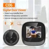 Deurbellen Smart HD Cat's Eye Elektronische deurbel voor thuis 2,4 inch 90 graden Groothoek Visuele bewaking Antidiefstalcamera Video Deurbel Cam YQ231111