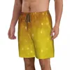 Herren-Shorts, schnell trocknende Badebekleidung, Strand-Board-Shorts für Herren, Badehose mit Sternen-Aufdruck