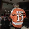 KOB WENG Custom Fashion Star Lil Peep #13 Koszulki hokejowe Orange Black White Sched Numer Numer Męskie damskie młodzież