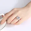 Новый S925 серебряный кольцо стерлингового кольца AAA Циркон