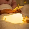 Night Lights Duck Nightlights Led Light Duckling Rechargeable Lamp USB Cartoon Silicone Children Kid Bedroom Decoration Birthday Gift