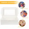 Take Out Containers 20pcs Macaron Boxes For 6 Macarons With Clear Window Container Packaging Cake