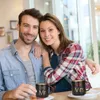 Кружки MR и MRS Coffee Cups Подарочный набор для обручального свадебного жениха жениха, чтобы быть ливнями, пары черная керамика 230411