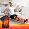 Leg Massagers Infrared Electric Heating Knee Massager Joint Therapy Compress Elbow Knee Pads Pain Relief Vibration Massage Apparatus Brace 230411