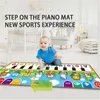 Trummor Percussion Kids Music Mat Piano Tangentbord Musikinstrument Baby Musik Mat Filt Touch Play Mat Children Early Dance Education Toys 230410