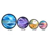 3D Dynamic Moving Sand Moving Sand Art Picture Round Glass 360° Parallel Rotation Glass Crafts Solid Wood Frame For Home Decor And Office