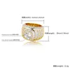 Hip Hop Rings With Side Stones Crystal Zircon Men Women Finger Wedding Gift