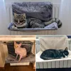 Kattsängar Bedleveroble Window Fall Sill Radiator Lounge Hammock för katter Kitty hängande mysig bärare husdjurssäte