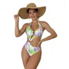 Maillot de bain femme dos nu maillot de bain bretelles spaghetti confortable mode Bikini Sexy petite poitrine maillots de bain avec réglable