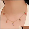 Hangers Sweet Women Fashion Crystal Apple Cherry Grape Fruit Fruit ketting voortreffelijke gouden ketenen sieraden geschenken drop levering home tuin dhtfo