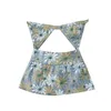 Hundkläder Pet Swimsuit Sling Floral Printing Sleeveless Bikini Beach Dressing Baddräkt för pool Cat Accessories Soft Gato