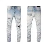 trou amari amill streetwear amirlies am déchiré amiri pantalon amiiri noir coupé jeans concepteur patchwork jeans moto zipper broderie tendance vzx9