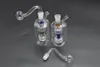 Högkvalitativ glasoljebrännare Bong Hookah Bubbler med dubbel matris Perc Glass Ash Catcher med 10 mm manlig oljebrännare Vattenrör Mix ZZ