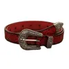 Ceinture de luxe en cuir occidental sculpté à la main, motif de feuilles de Cowgirl, en relief, pour femme avec boucle en laiton florale lourde