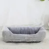 Canis canetas cama para cão gato animal de estimação quadrado canil de pelúcia médio pequeno cão sofá cama almofada pet calmante cama de cão casa suprimentos para animais de estimação acessórios 231110