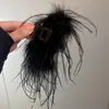 Fiesta Avestruz Pelo Tiburón Clip Barrettes Chica Horquilla Plumas Pinzas Para El Cabello Accesorios Para El Cabello Mujeres Otoño E Invierno Sombreros Negro Blanco