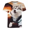 T-shirts pour hommes Hommes Pet Dog Manches courtes Mode Casual Hommes et femmes Impression 3D T-Shirts Tops