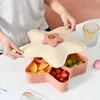 Storage Bottles Compartment Food Tray Dried Fruit Snack Plate Appetizer Serving Platter For Party Candy Pastry Nuts Dish