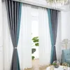 Vorhang Licht Luxus Moderne minimalistische Vorhänge für Wohnzimmer Schlafzimmer einfarbig Cortinas hohe Verdunkelungsnähte Vorhänge Home Custom